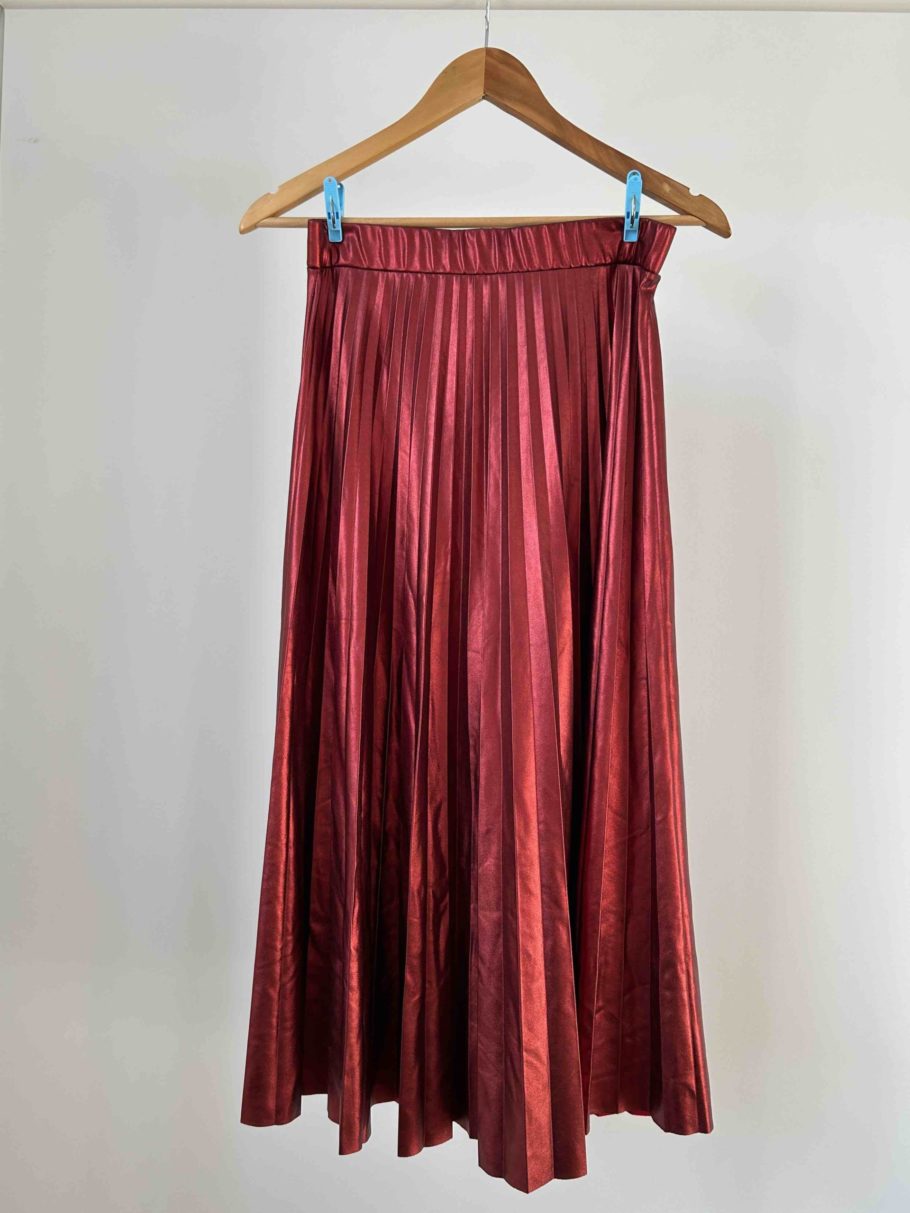 A-Line Red Party Skirt Medium - Image 2