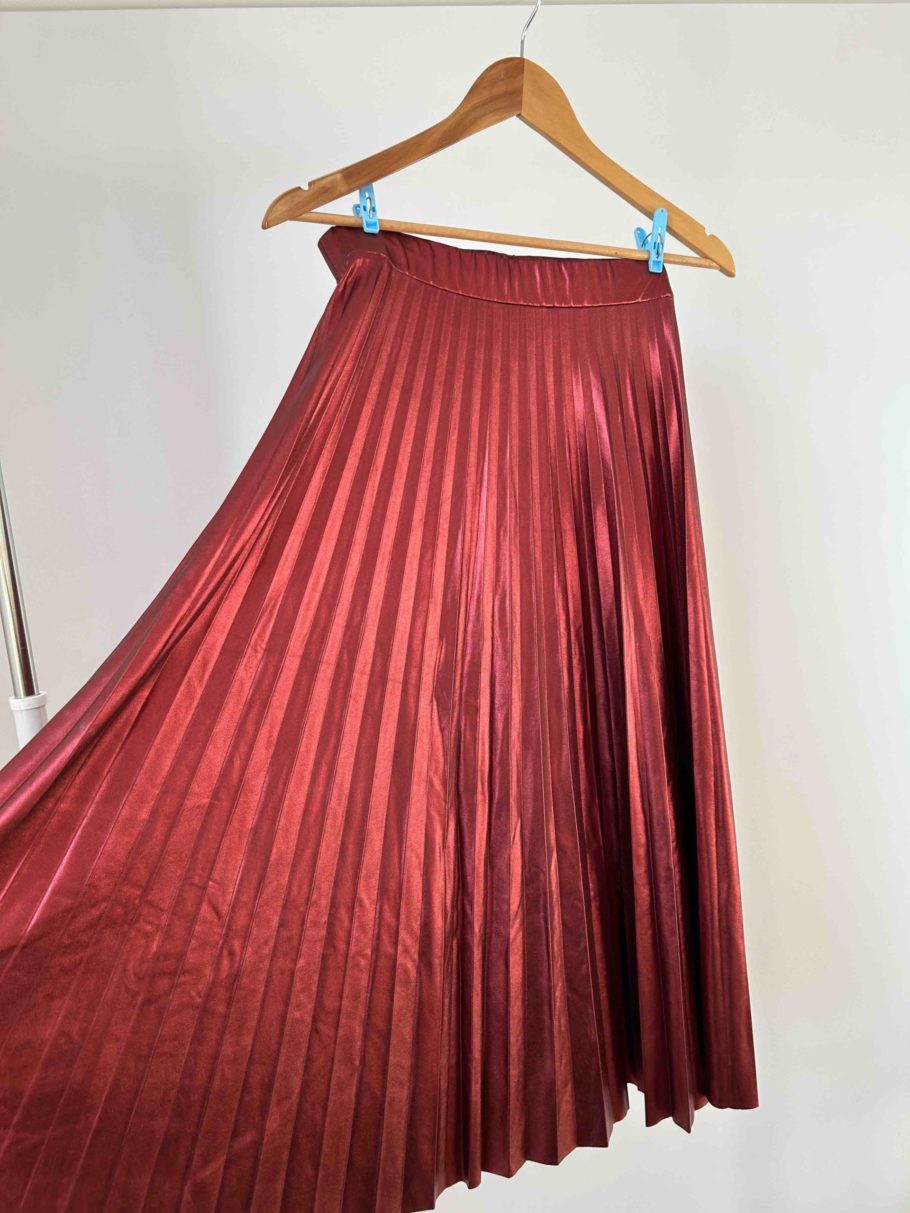 A-Line Red Party Skirt Medium