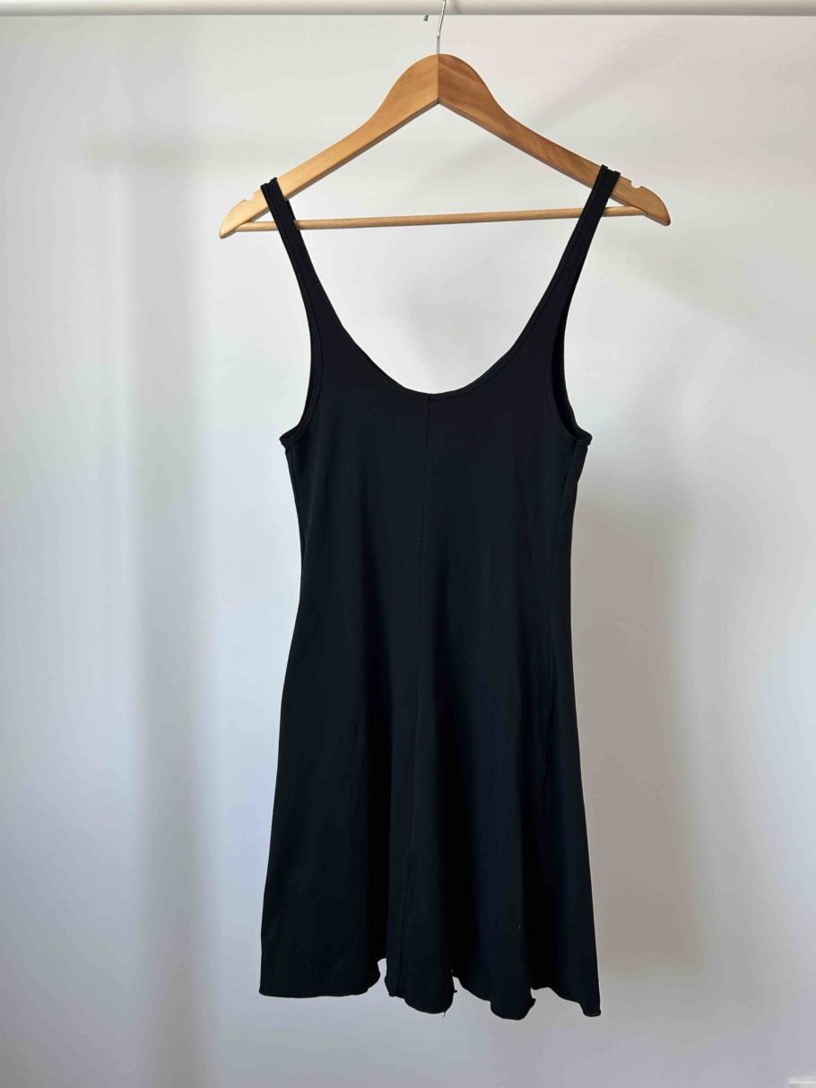 Nylon Stretch A Line Black Dress Size S - Image 3
