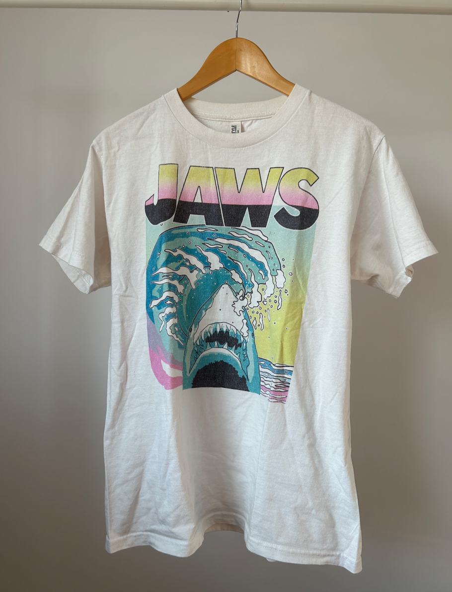 JAWS Graphic Tee Shirt 100% Cotton Men's M - Image 3
