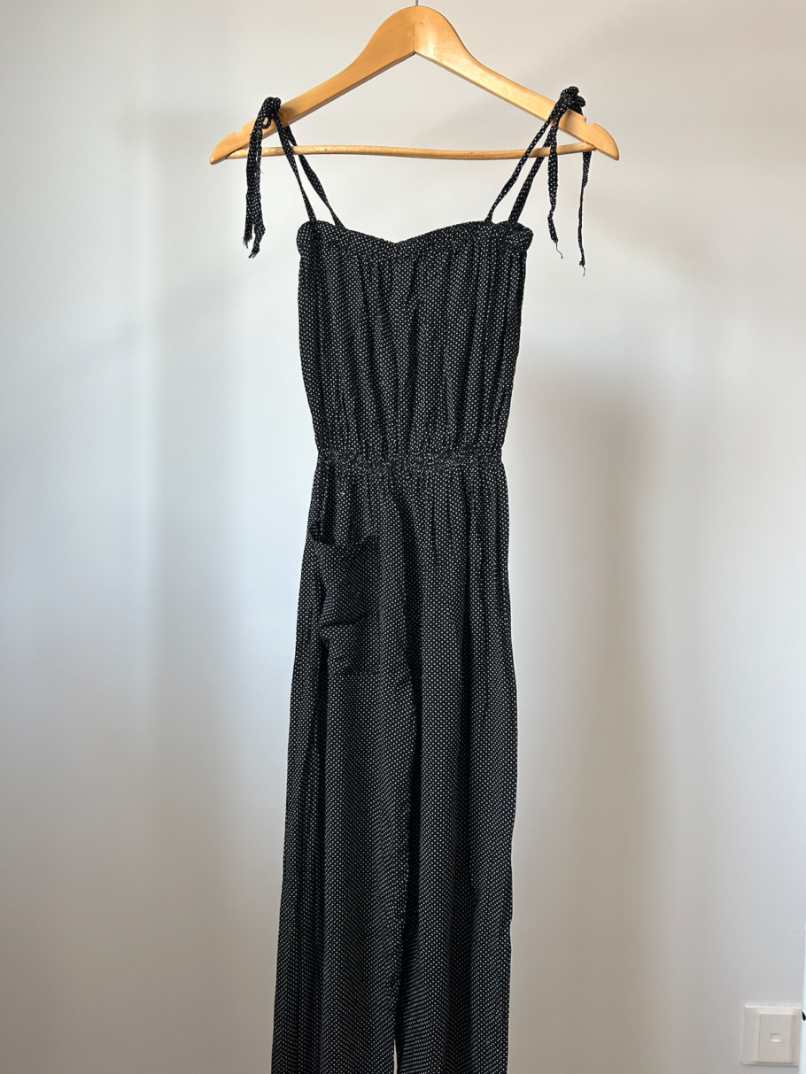 Summery Vintage Full-Length Jumpsuit Made in Greece | Small