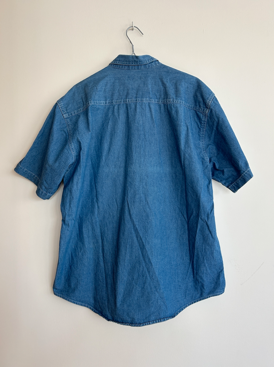 Denim Button Down Shirt | Size Large - Image 3