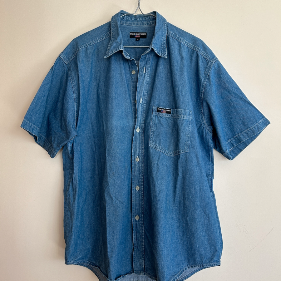 Denim Button Down Shirt | Size Large
