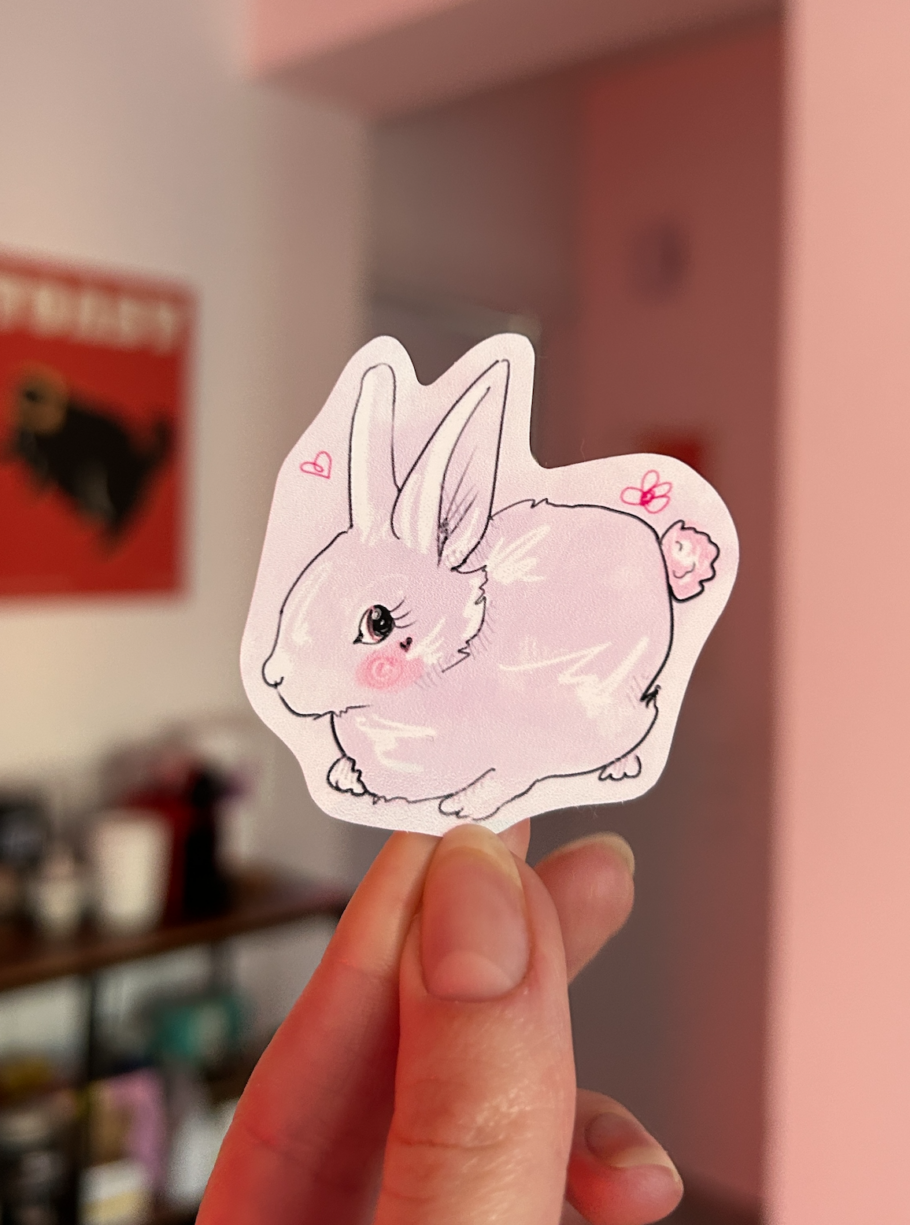 Flower Bunny Sticker